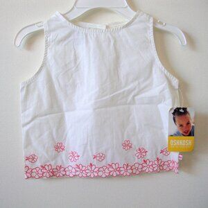 Oshkosh Girls Sleeveless Top/Shirt - Size 6X -  New w/Tags - 1990's NOS